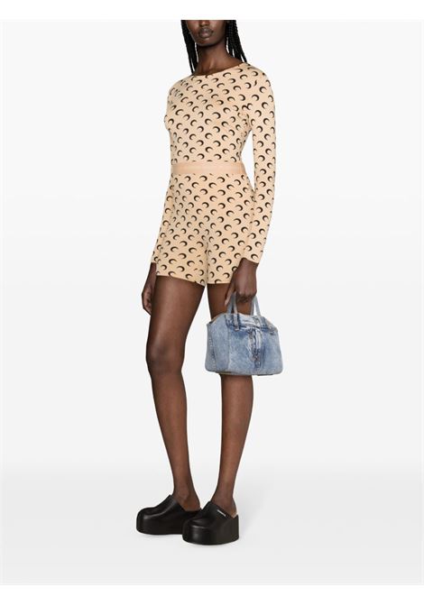 mini short moon jersey donna beige MARINE SERRE | WSH007A CJER0001TA10